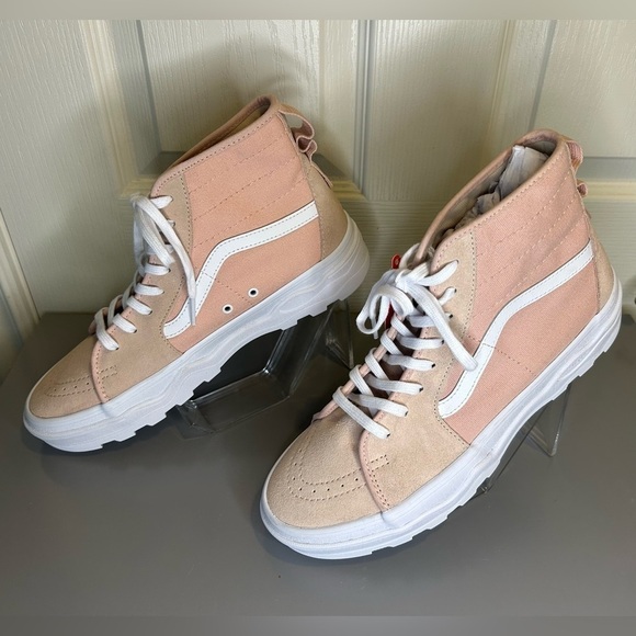 “Vans” NWT ‘Dusty Rose’ Pink High Tops Wafflecup Sole Size 11 Women’s 9.5 Men’s - Picture 5 of 13